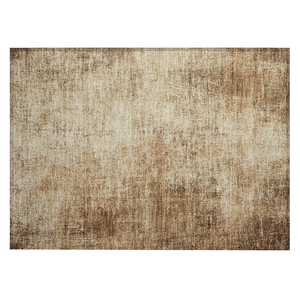 Machine Washable Indoor/Outdoor Chantille Beige 1'8" x 2'6" Rug. Picture 1
