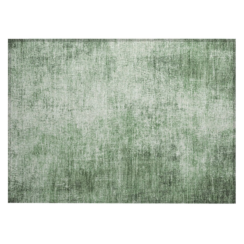 Machine Washable Indoor/Outdoor Chantille Green 1'8" x 2'6" Rug. Picture 1