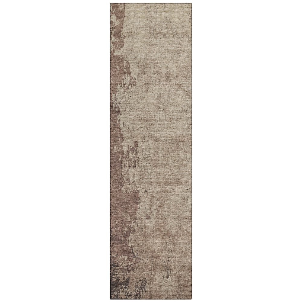 Machine Washable Indoor/Outdoor Chantille Chocolate 2'3" x 7'6" Runner Rug. Picture 1