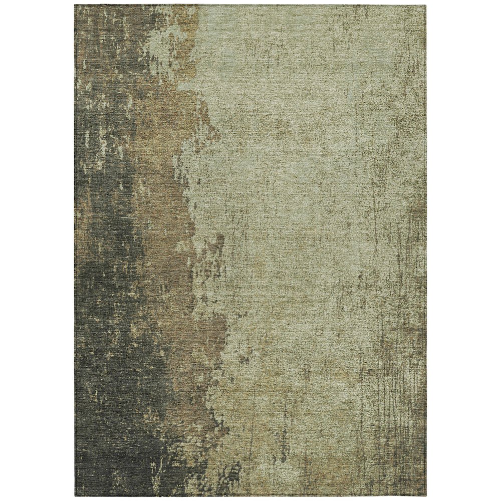 Machine Washable Indoor/Outdoor Chantille Olive 2'6" x 3'10" Rug. Picture 1