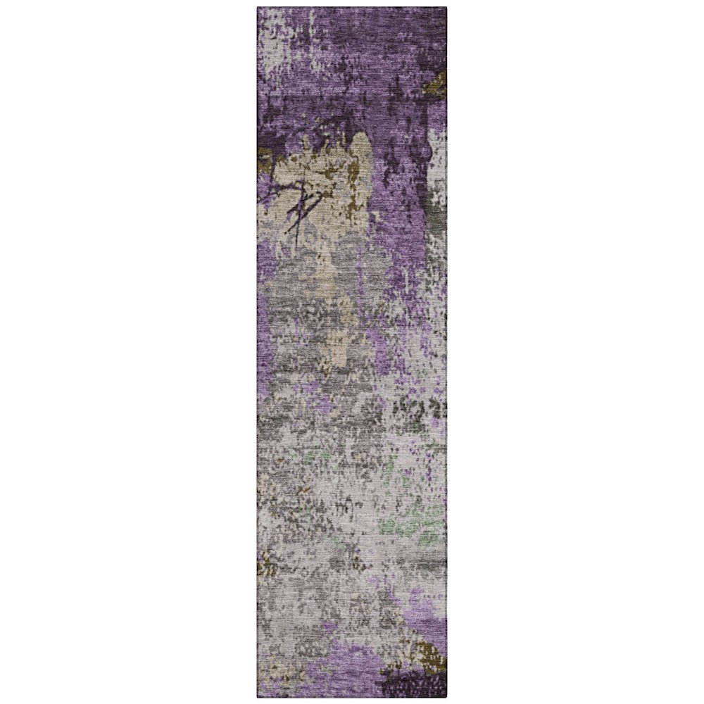 Machine Washable Indoor/Outdoor Chantille Lavender 2'3" x 7'6" Runner Rug. Picture 1