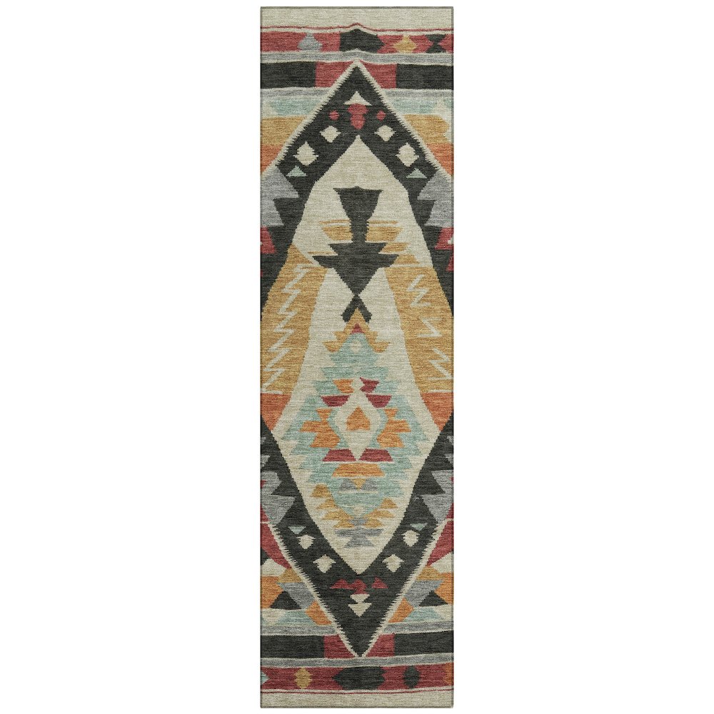 Machine Washable Indoor/Outdoor Chantille Red 2'3" x 7'6" Runner Rug. Picture 1