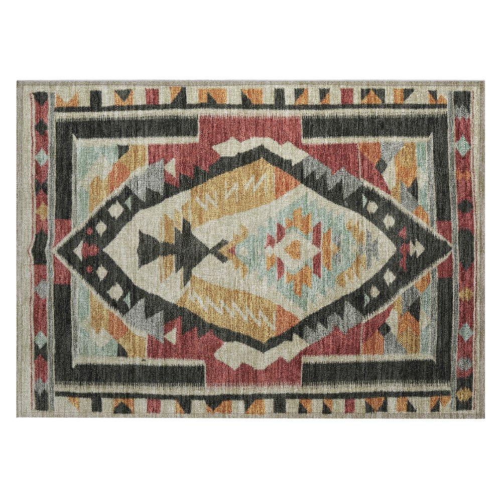 Machine Washable Indoor/Outdoor Chantille Red 1'8" x 2'6" Rug. Picture 1