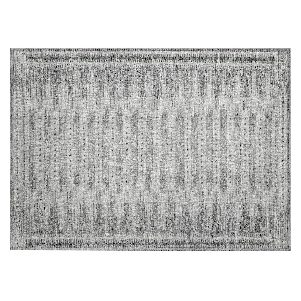 Machine Washable Indoor/Outdoor Chantille Gray 1'8" x 2'6" Rug. Picture 1