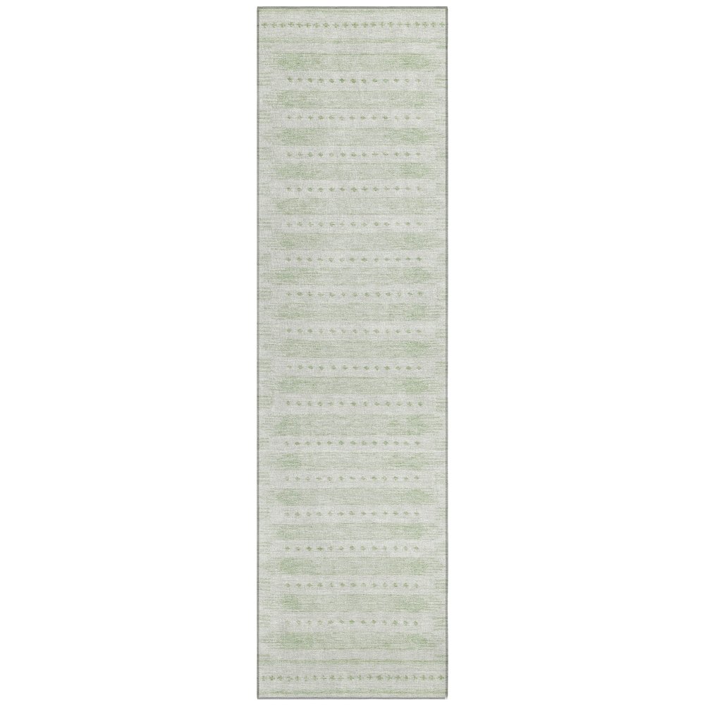 Machine Washable Indoor/Outdoor Chantille Sage 2'3" x 7'6" Runner Rug. Picture 1