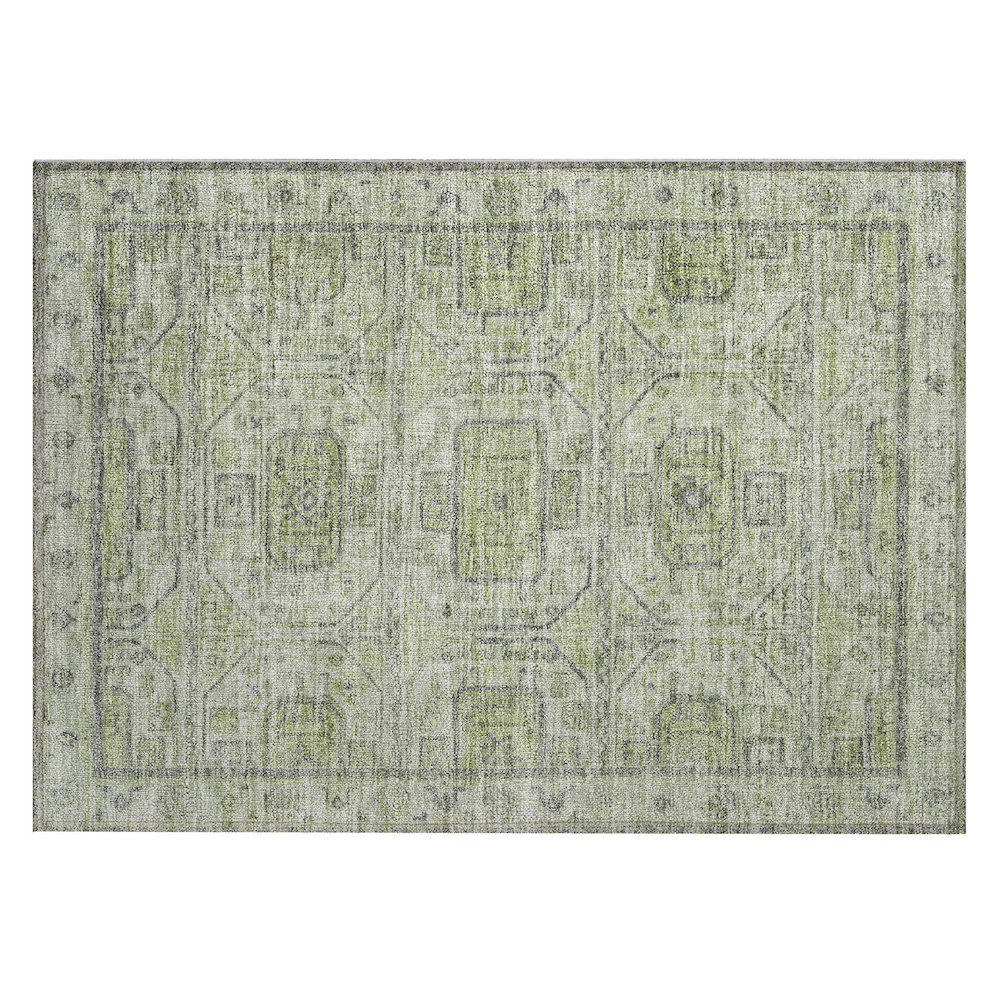 Machine Washable Indoor/Outdoor Chantille Aloe 1'8" x 2'6" Rug. Picture 1