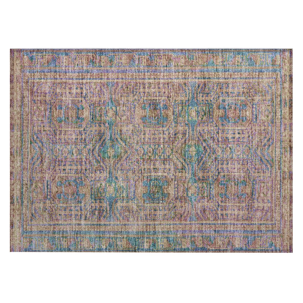 Machine Washable Indoor/Outdoor Chantille Orange 1'8" x 2'6" Rug. Picture 1