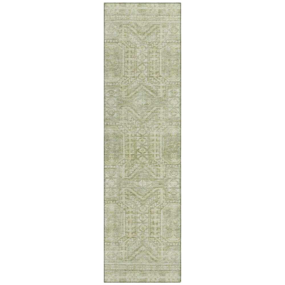 Machine Washable Indoor/Outdoor Chantille Sage 2'3" x 7'6" Runner Rug. Picture 1