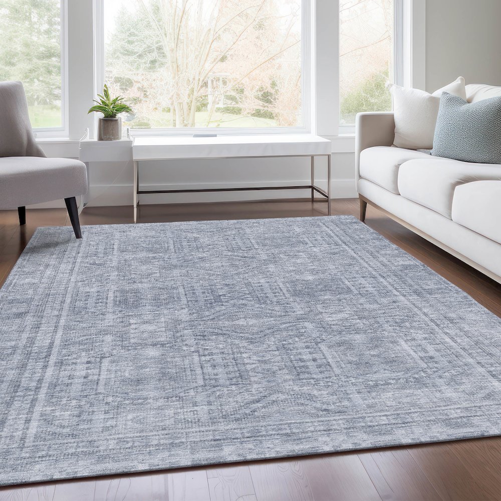 Machine Washable Indoor/Outdoor Chantille Sky 2'6" x 3'10" Rug. Picture 6