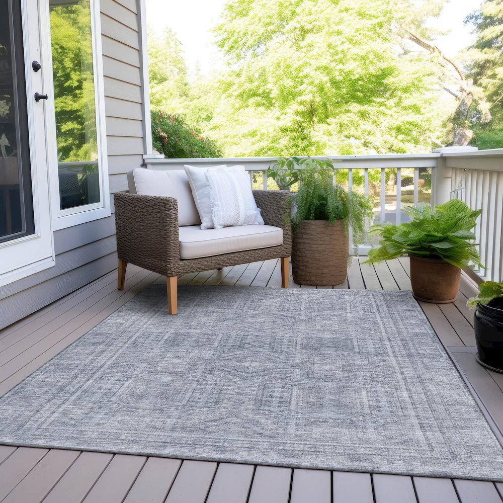 Machine Washable Indoor/Outdoor Chantille Sky 2'6" x 3'10" Rug. Picture 8