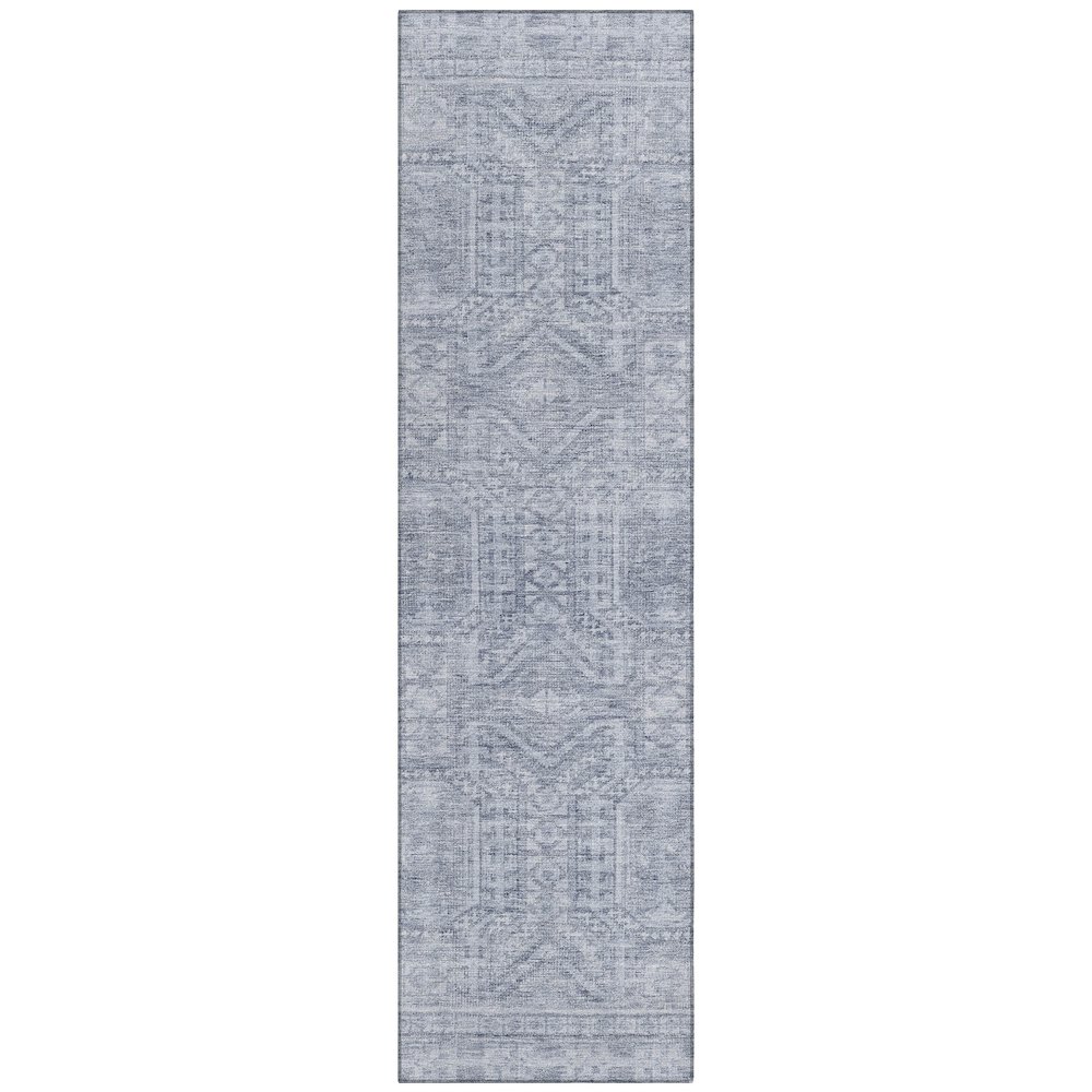 Machine Washable Indoor/Outdoor Chantille Sky 2'3" x 7'6" Runner Rug. Picture 1