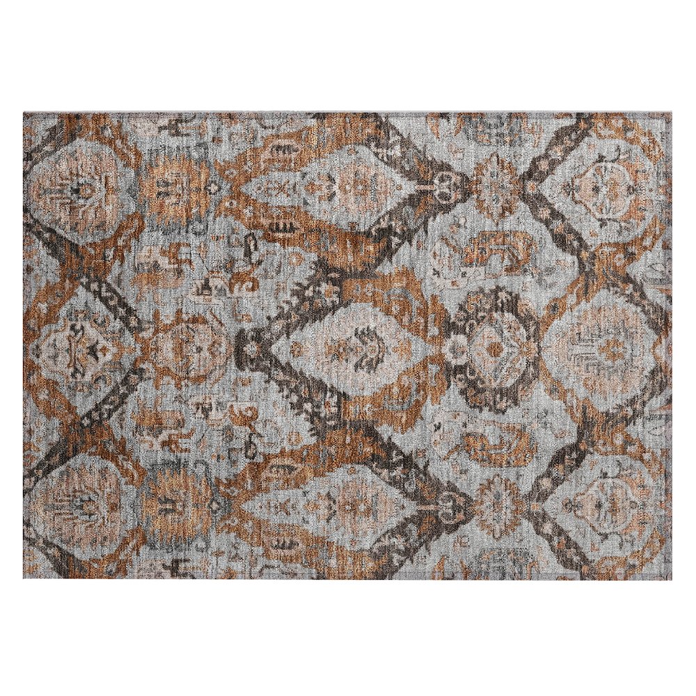 Machine Washable Indoor/Outdoor Chantille Paprika 1'8" x 2'6" Rug. Picture 1