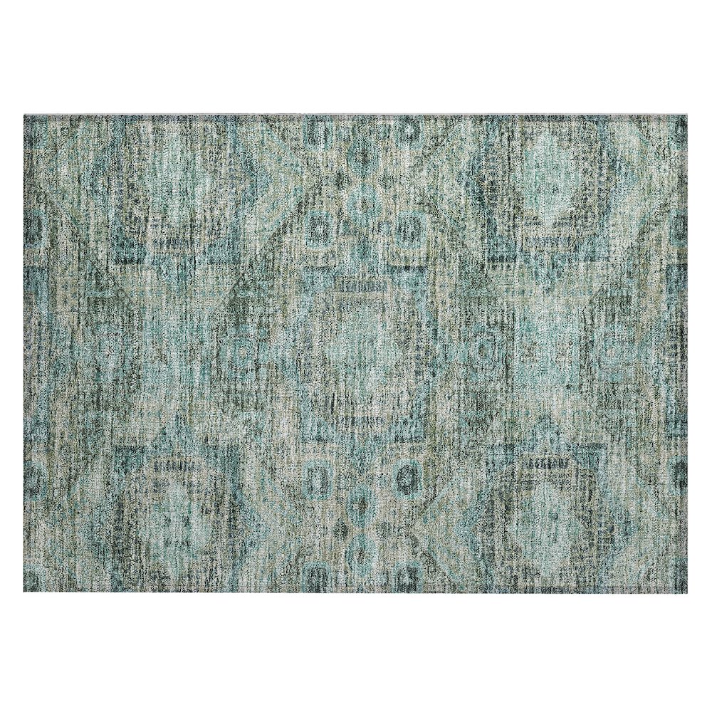 Machine Washable Indoor/Outdoor Chantille Sage 1'8" x 2'6" Rug. Picture 1