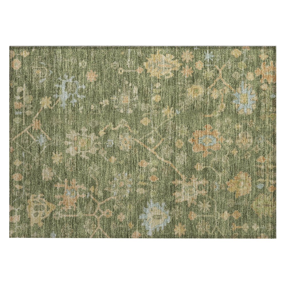 Machine Washable Indoor/Outdoor Chantille Fern 1'8" x 2'6" Rug. Picture 1