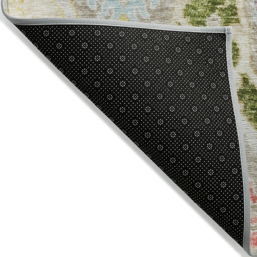 Machine Washable Indoor/Outdoor Chantille Beige 1'8" x 2'6" Rug. Picture 2