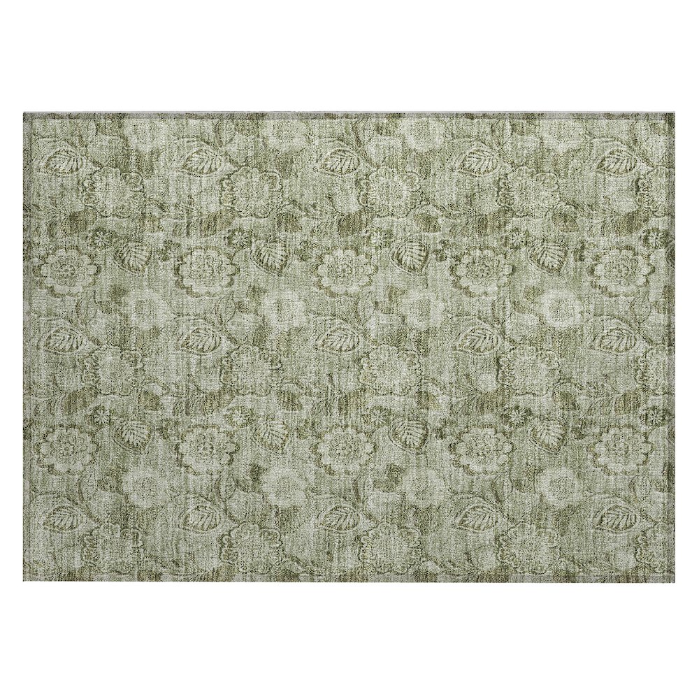 Machine Washable Indoor/Outdoor Chantille Aloe 1'8" x 2'6" Rug. Picture 1