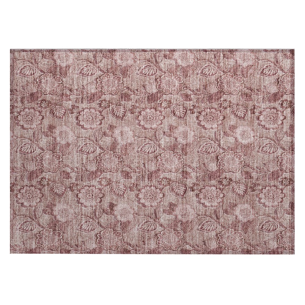 Machine Washable Indoor/Outdoor Chantille Blush 1'8" x 2'6" Rug. Picture 1