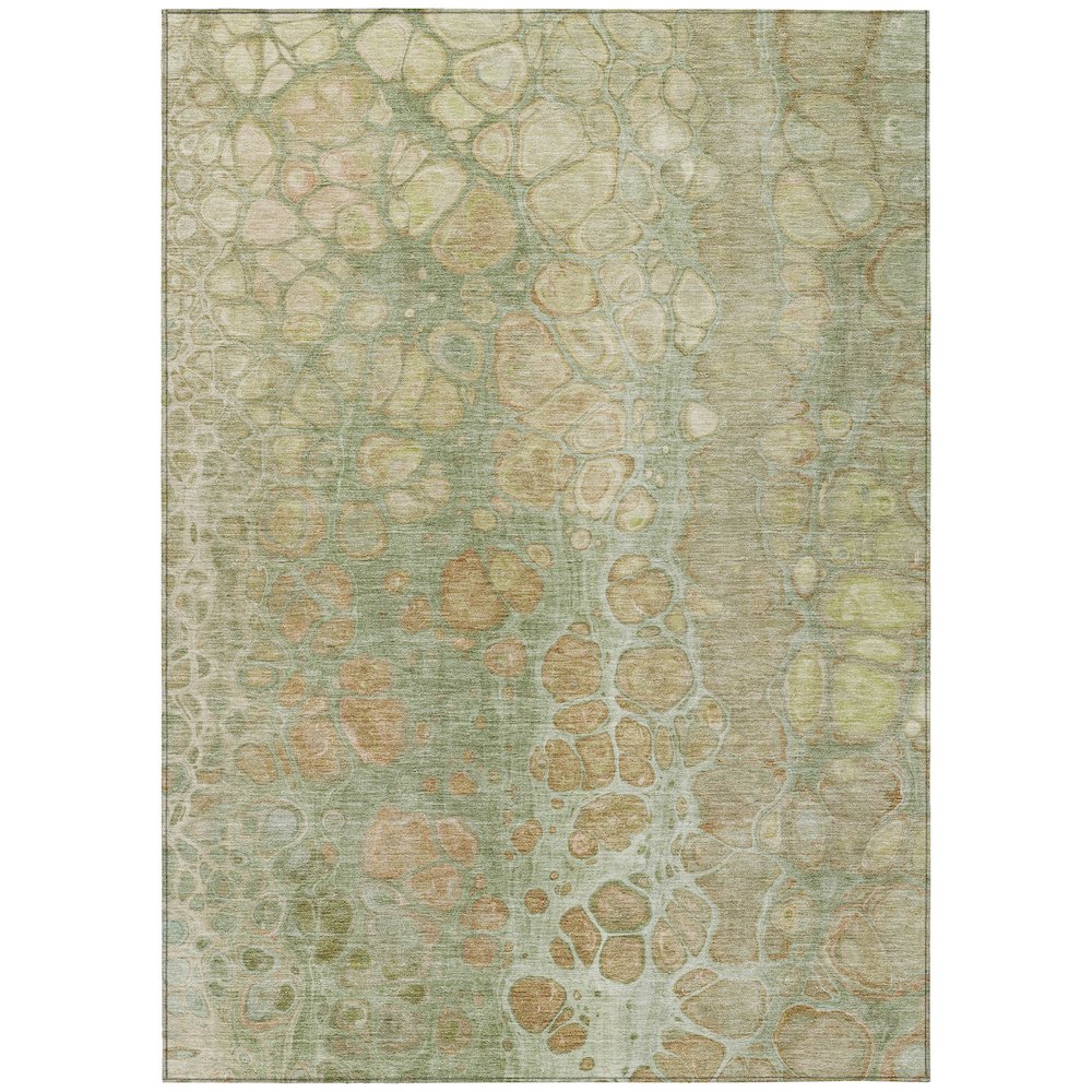 Machine Washable Indoor/Outdoor Chantille Aloe 2'6" x 3'10" Rug. Picture 1