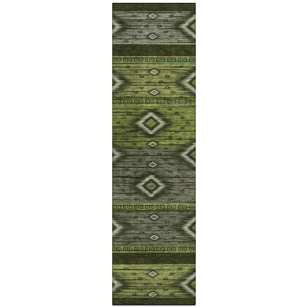 Machine Washable Indoor/Outdoor Chantille Aloe 2'3" x 7'6" Runner Rug. Picture 1
