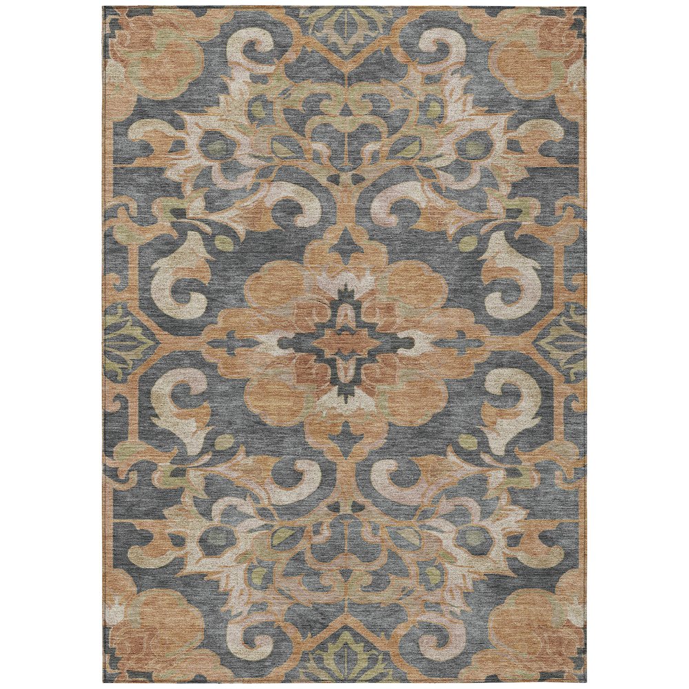 Machine Washable Indoor/Outdoor Chantille Terracotta 2'6" x 3'10" Rug. Picture 1