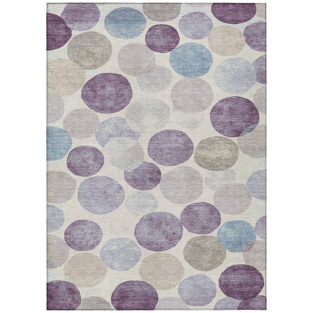 Machine Washable Indoor/Outdoor Chantille Plum 2'6" x 3'10" Rug. Picture 1