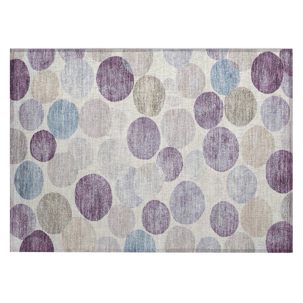 Machine Washable Indoor/Outdoor Chantille Plum 1'8" x 2'6" Rug. Picture 1
