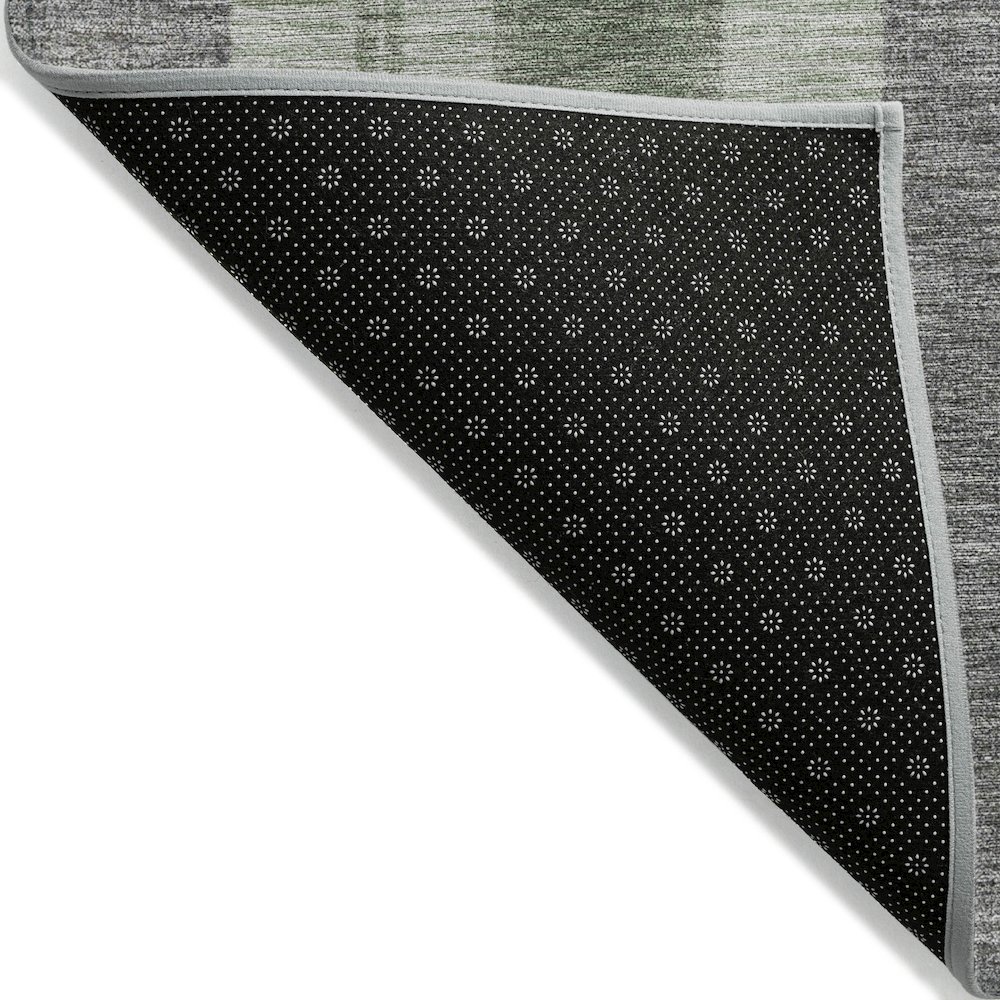 Machine Washable Indoor/Outdoor Chantille Green 1'8" x 2'6" Rug. Picture 2