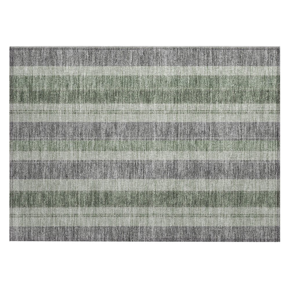Machine Washable Indoor/Outdoor Chantille Green 1'8" x 2'6" Rug. Picture 1