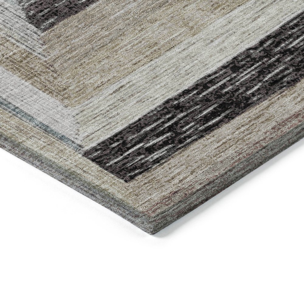 Machine Washable Indoor/Outdoor Chantille Beige 1'8" x 2'6" Rug. Picture 3