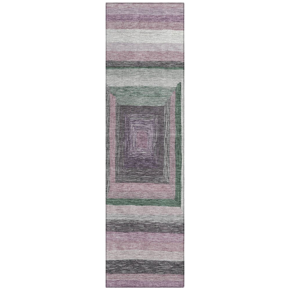 Machine Washable Indoor/Outdoor Chantille Blush 2'3" x 7'6" Runner Rug. Picture 1
