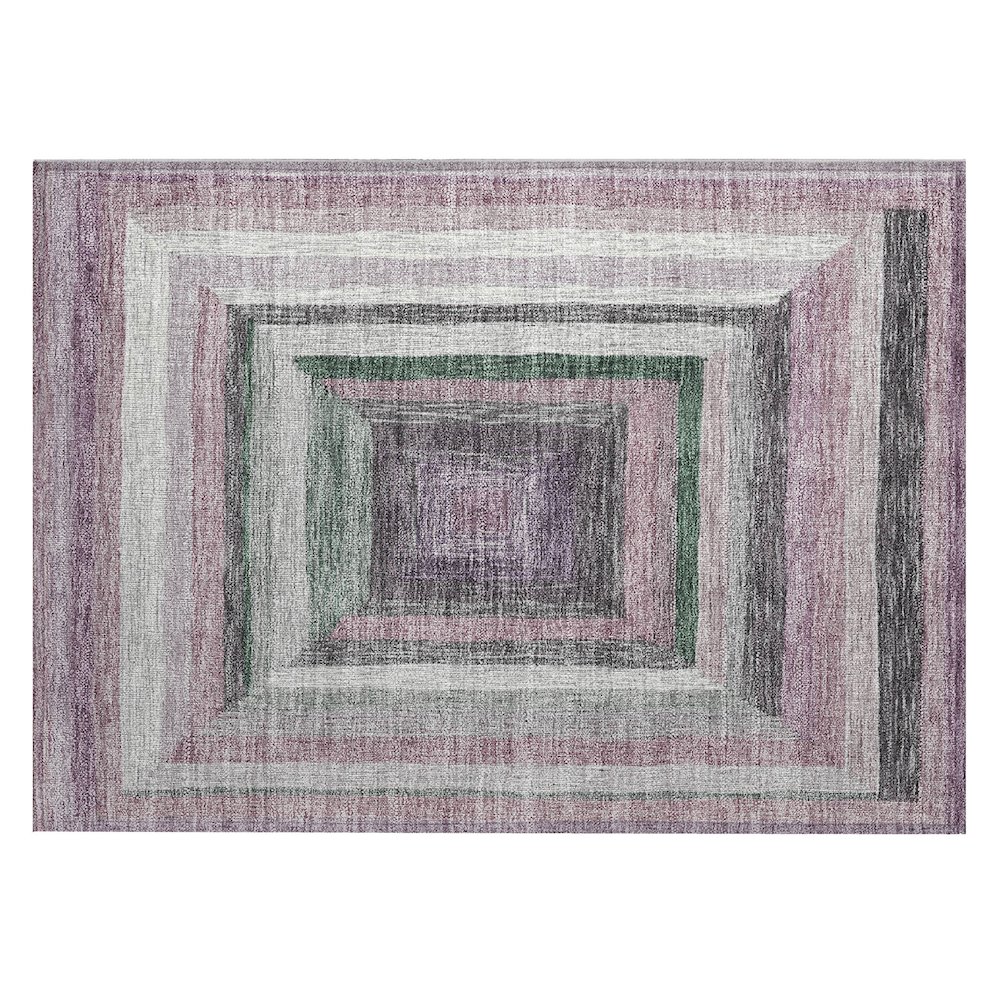 Machine Washable Indoor/Outdoor Chantille Blush 1'8" x 2'6" Rug. Picture 1