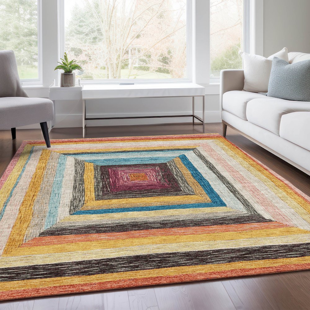 Machine Washable Indoor/Outdoor Chantille Honey 2'6" x 3'10" Rug. Picture 6