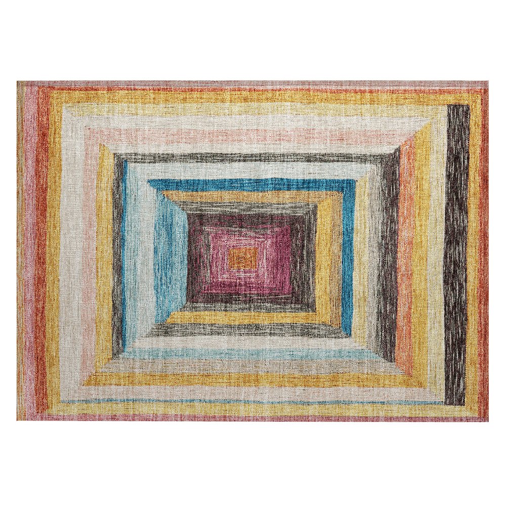 Machine Washable Indoor/Outdoor Chantille Honey 1'8" x 2'6" Rug. Picture 1