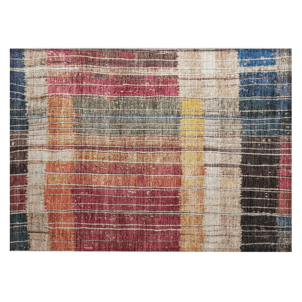 Machine Washable Indoor/Outdoor Chantille Beige 1'8" x 2'6" Rug. Picture 1