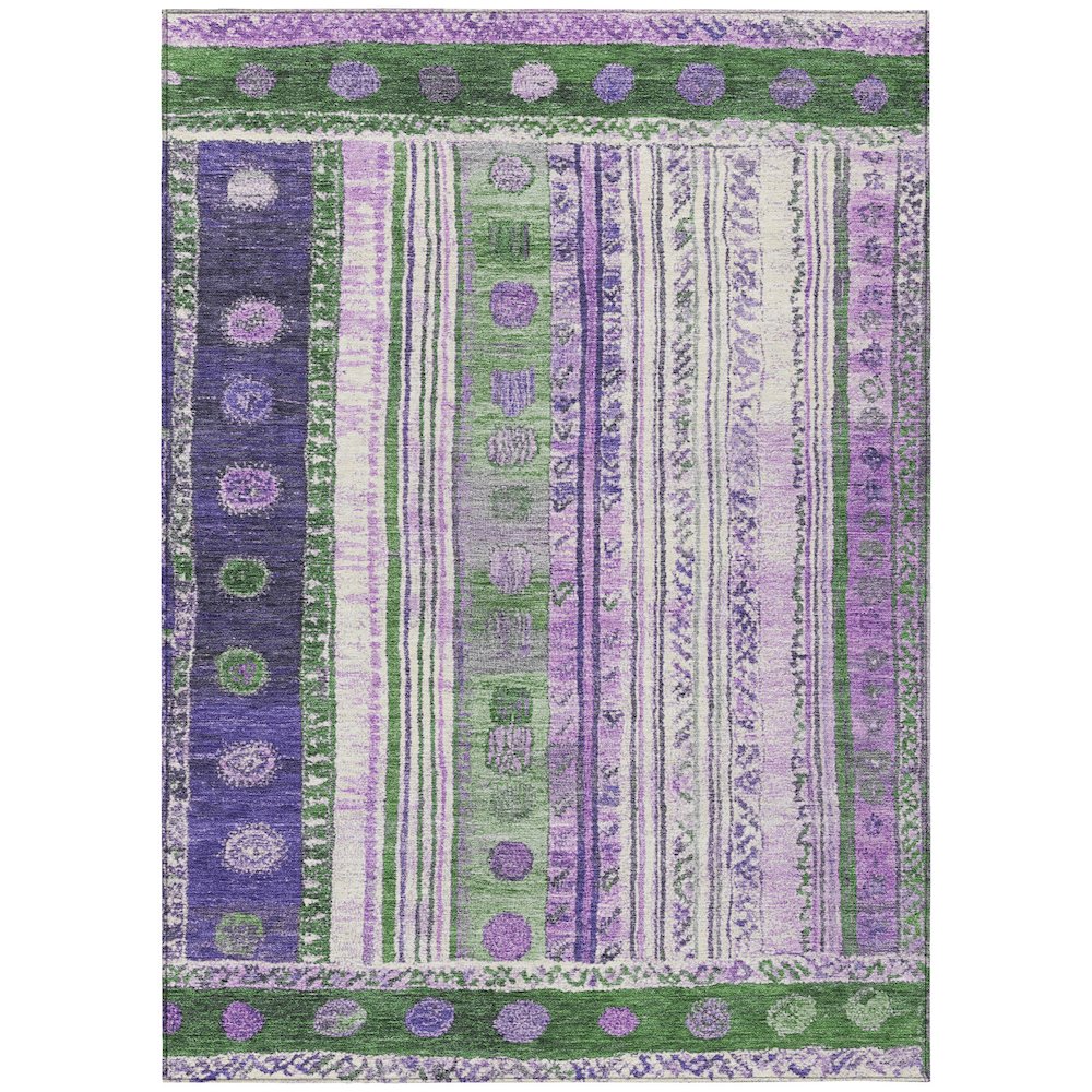 Machine Washable Indoor/Outdoor Chantille Green 2'6" x 3'10" Rug. Picture 1