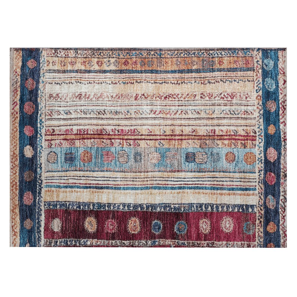 Machine Washable Indoor/Outdoor Chantille Navy 1'8" x 2'6" Rug. Picture 1