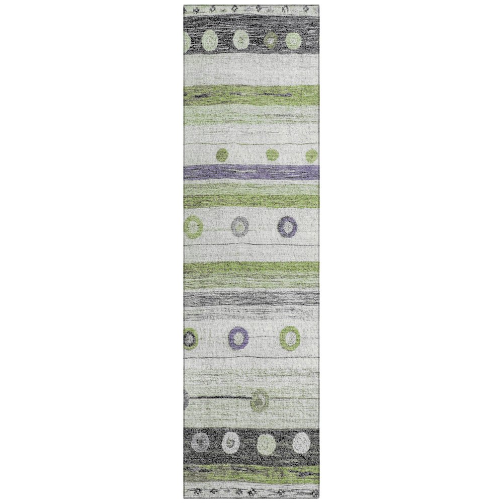 Machine Washable Indoor/Outdoor Chantille Aloe 2'3" x 7'6" Runner Rug. Picture 1