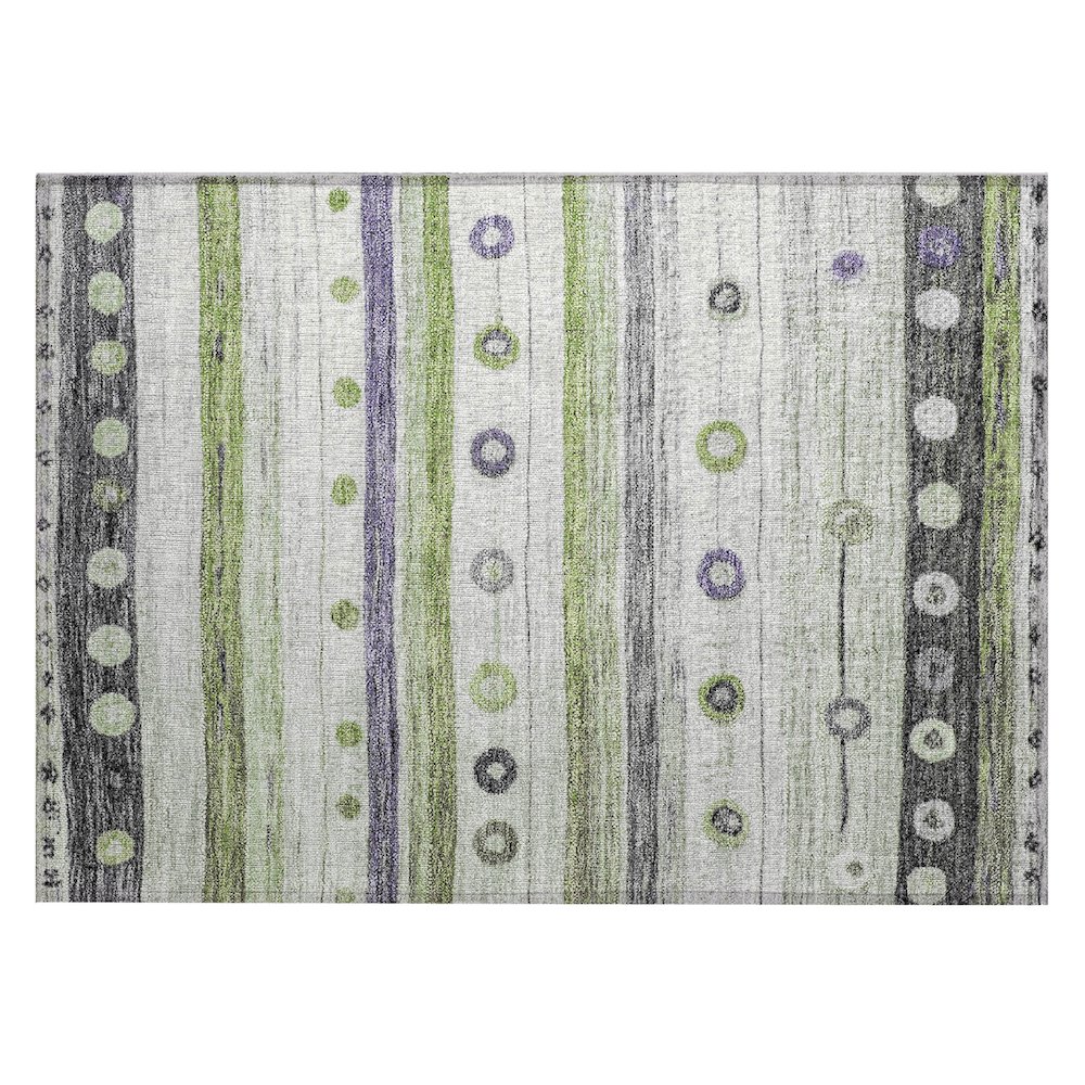 Machine Washable Indoor/Outdoor Chantille Aloe 1'8" x 2'6" Rug. Picture 1