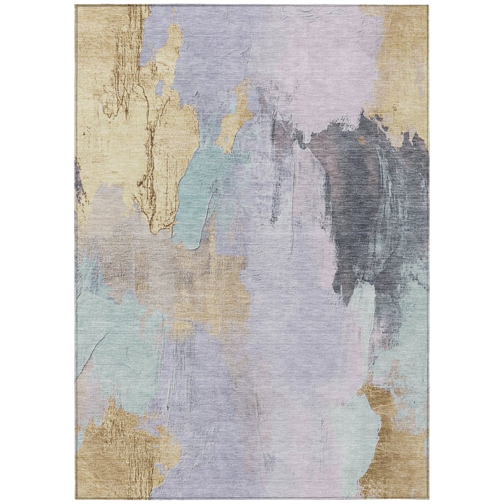 Machine Washable Indoor/Outdoor Chantille Lavender 2'6" x 3'10" Rug. Picture 1
