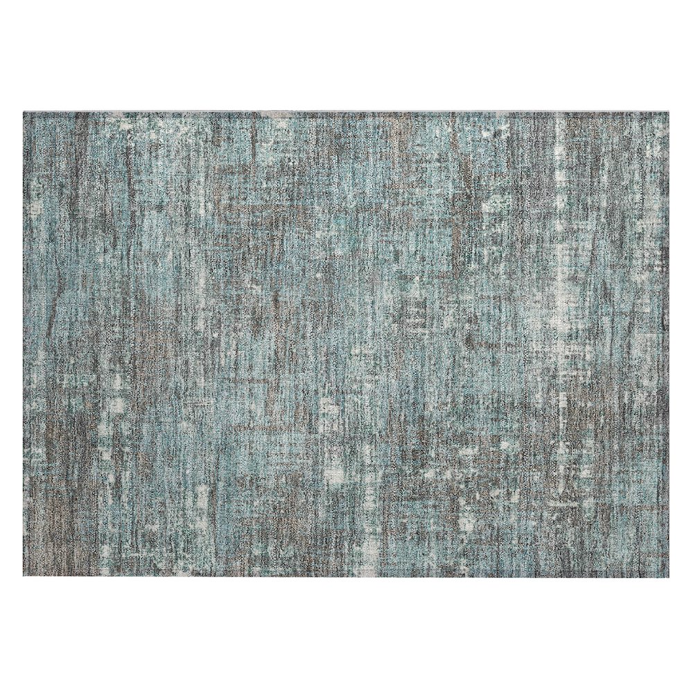 Machine Washable Indoor/Outdoor Chantille Taupe 1'8" x 2'6" Rug. Picture 1