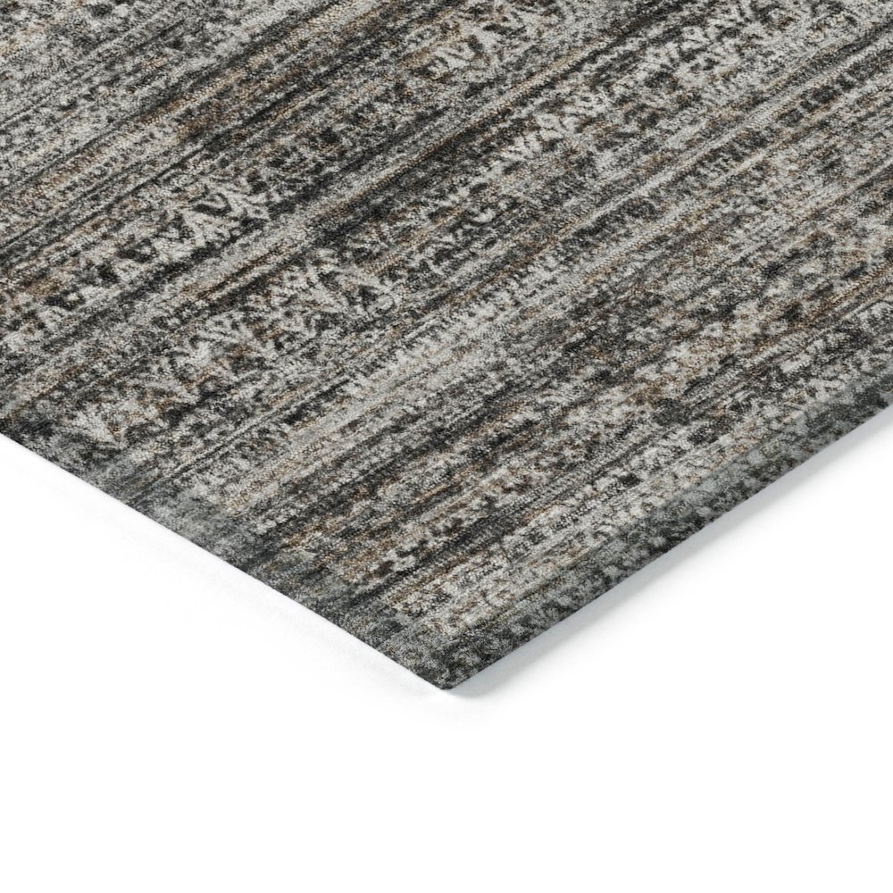 Machine Washable Indoor/Outdoor Chantille Taupe 1'8" x 2'6" Rug. Picture 3