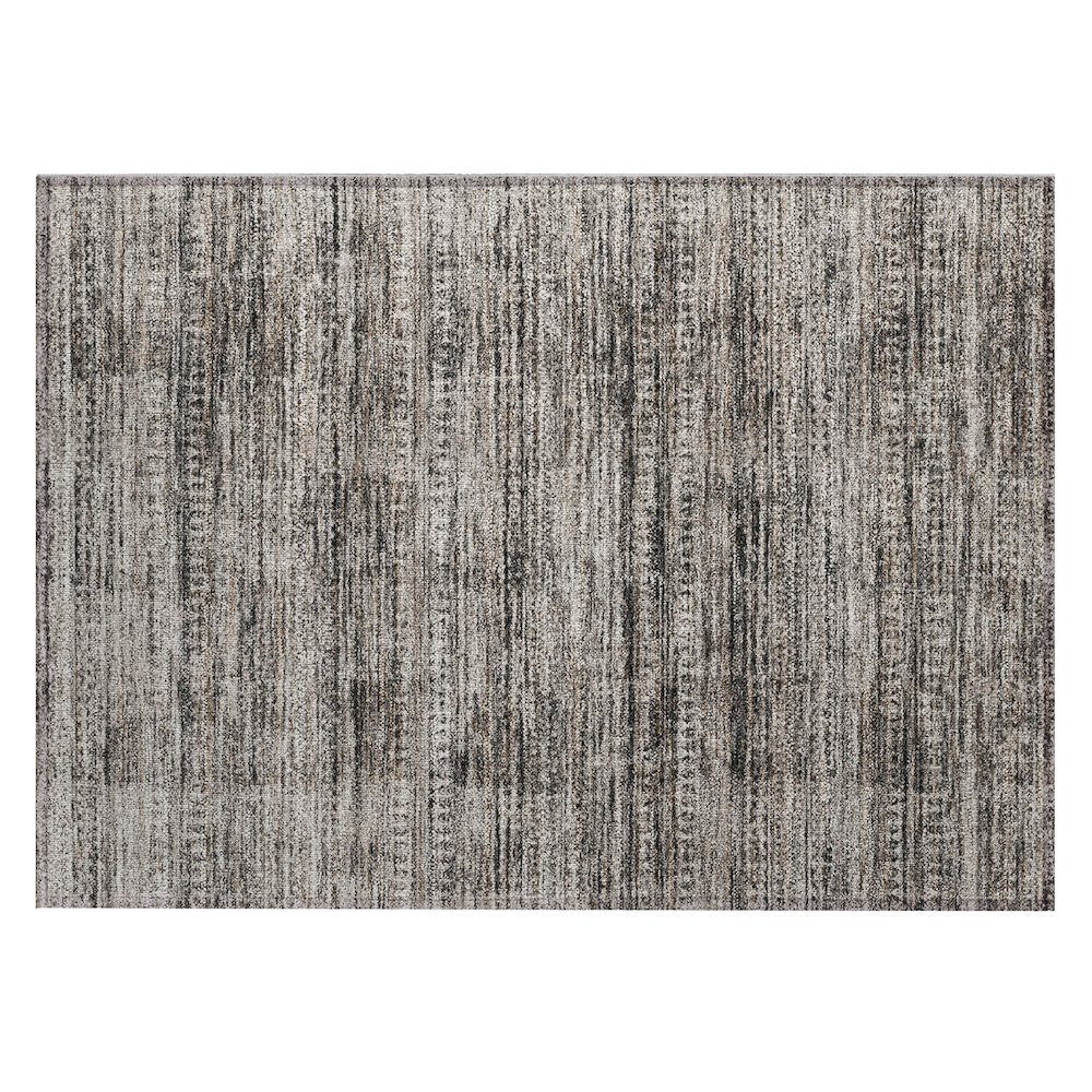 Machine Washable Indoor/Outdoor Chantille Taupe 1'8" x 2'6" Rug. Picture 1