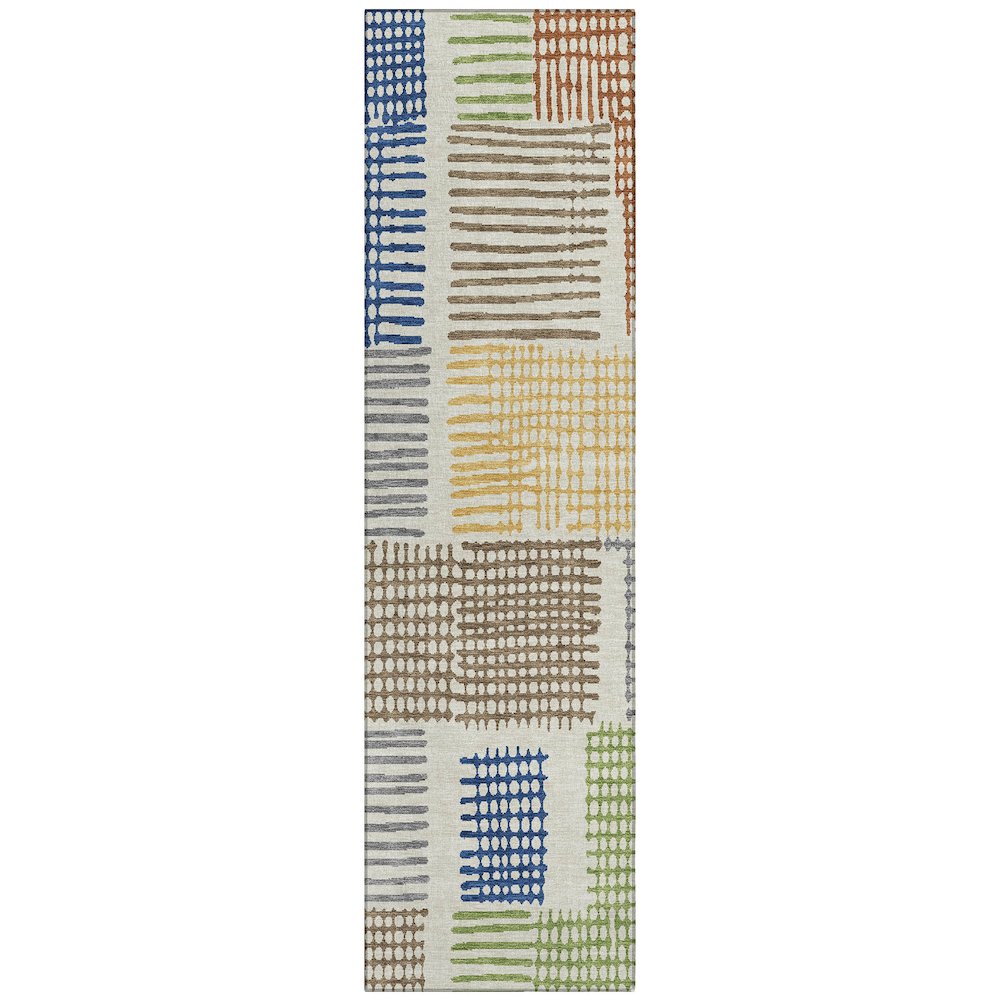 Machine Washable Indoor/Outdoor Chantille Putty 2'3" x 7'6" Runner Rug. Picture 1