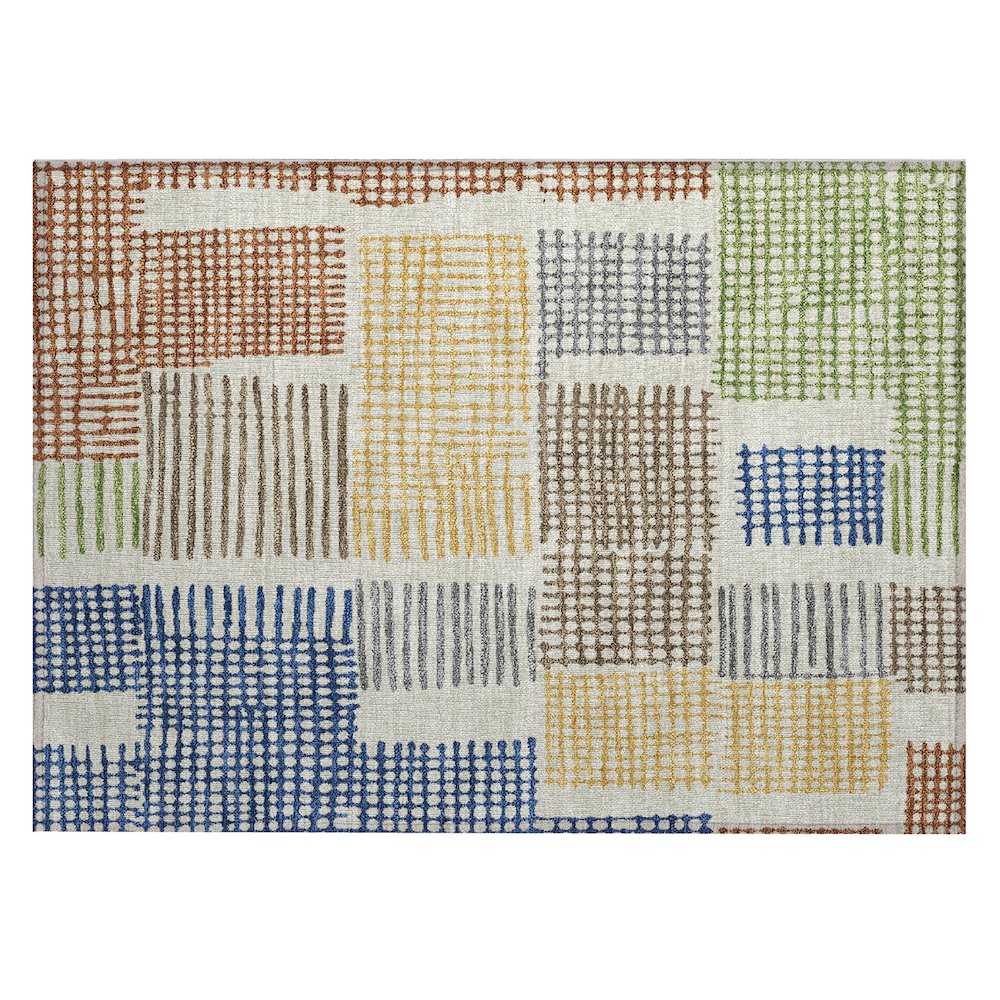 Machine Washable Indoor/Outdoor Chantille Putty 1'8" x 2'6" Rug. Picture 1
