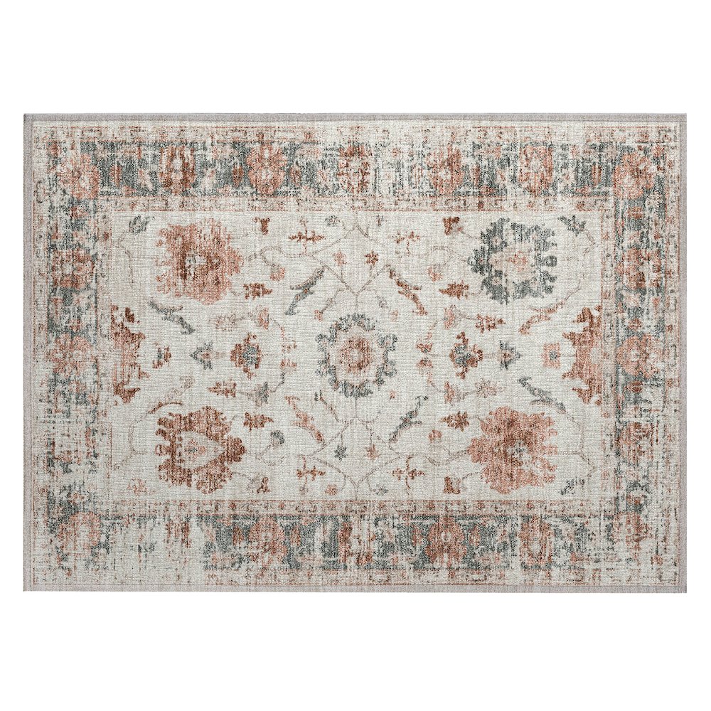 Machine Washable Indoor/Outdoor Chantille Linen 1'8" x 2'6" Rug. Picture 1
