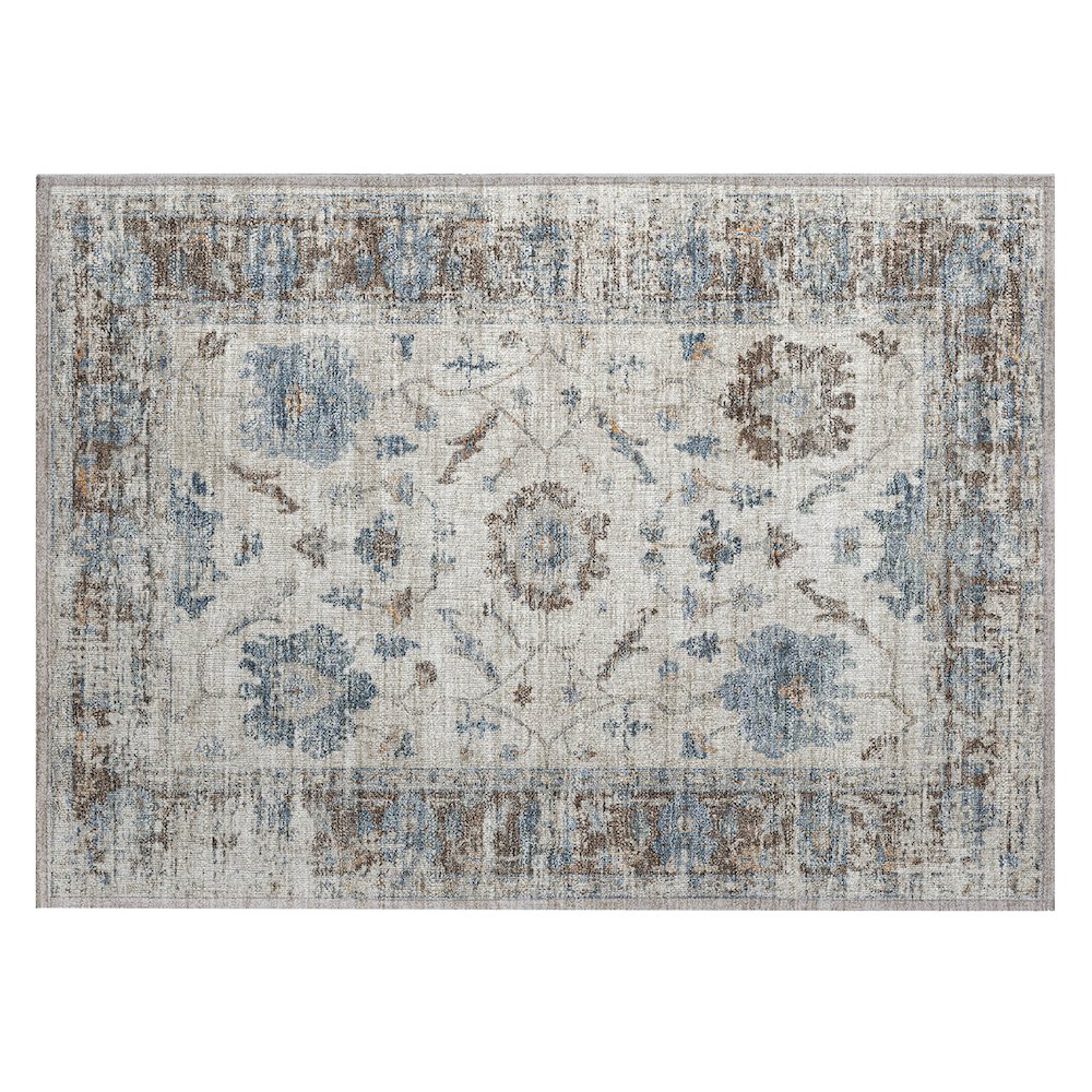 Machine Washable Indoor/Outdoor Chantille Putty 1'8" x 2'6" Rug. Picture 1