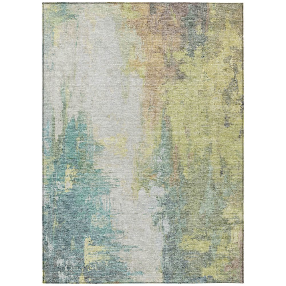 Machine Washable Indoor/Outdoor Chantille Seafoam 2'6" x 3'10" Rug. Picture 1