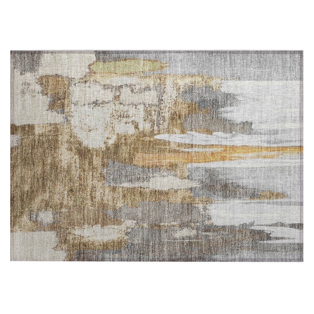 Machine Washable Indoor/Outdoor Chantille Ivory 1'8" x 2'6" Rug. Picture 1