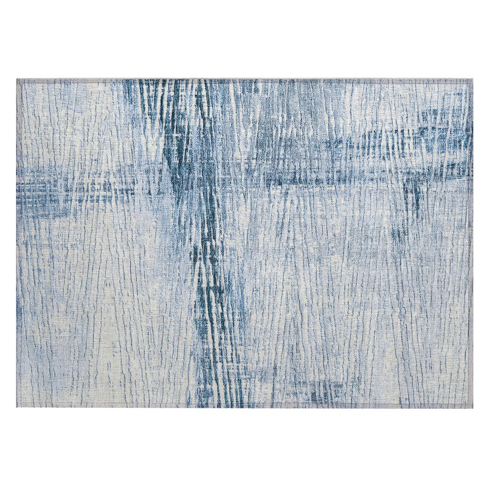 Machine Washable Indoor/Outdoor Chantille Sky 1'8" x 2'6" Rug. Picture 1