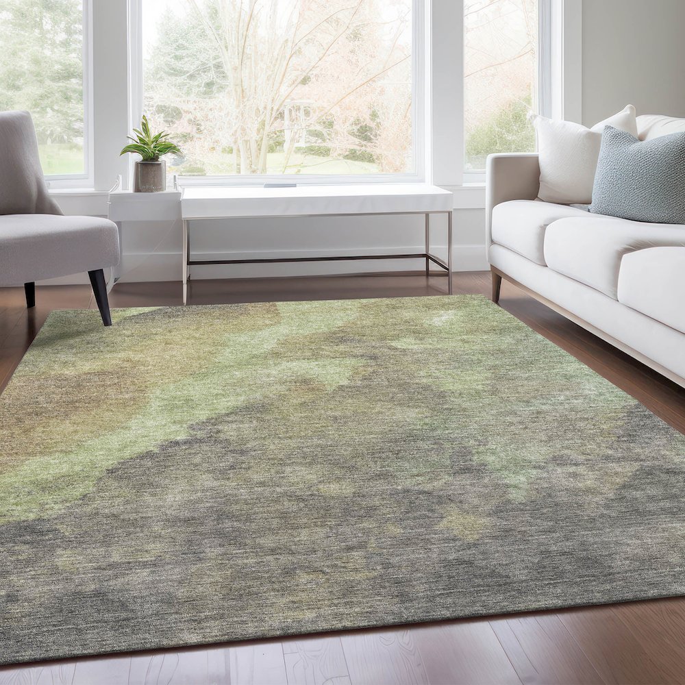 Machine Washable Indoor/Outdoor Chantille Aloe 2'6" x 3'10" Rug. Picture 6